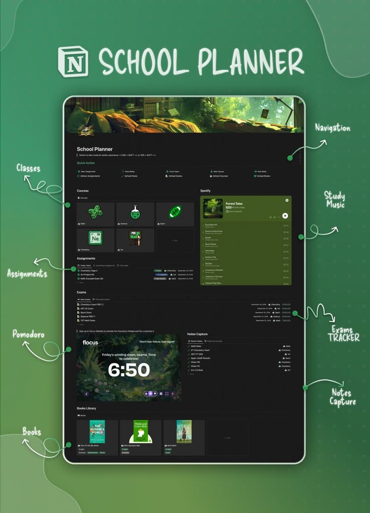 Notion School Planner
